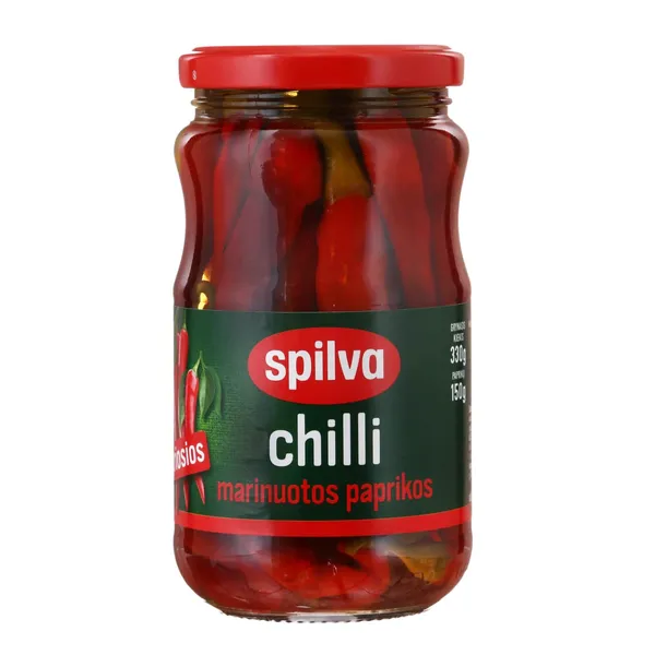 Aitrieji marinuoti pipirai SPILVA, 330 g / 150 g