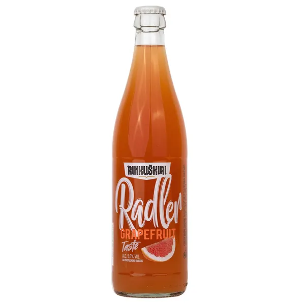 Alaus kokteilis RINKUŠKIAI RADLER, greipfrutų skonio, 5,0 %, 0,5 l