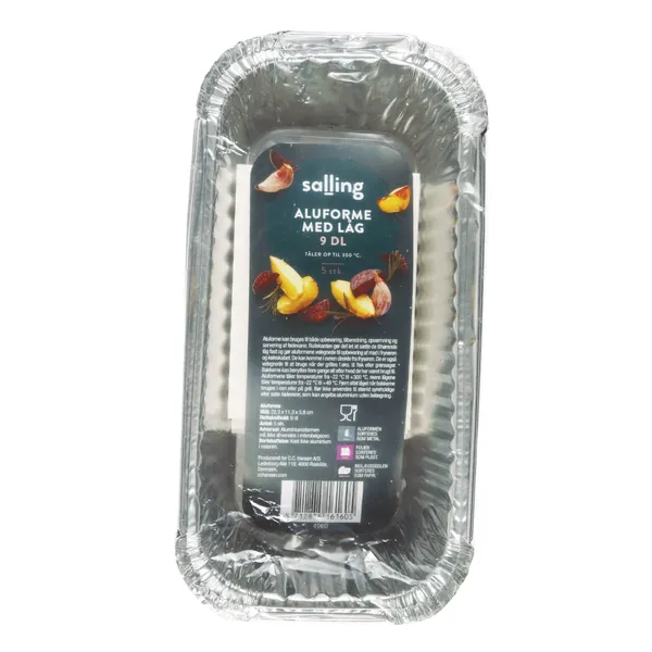 Aliuminio forma su dangčiu SALLING, 900 ml, 5 vnt.