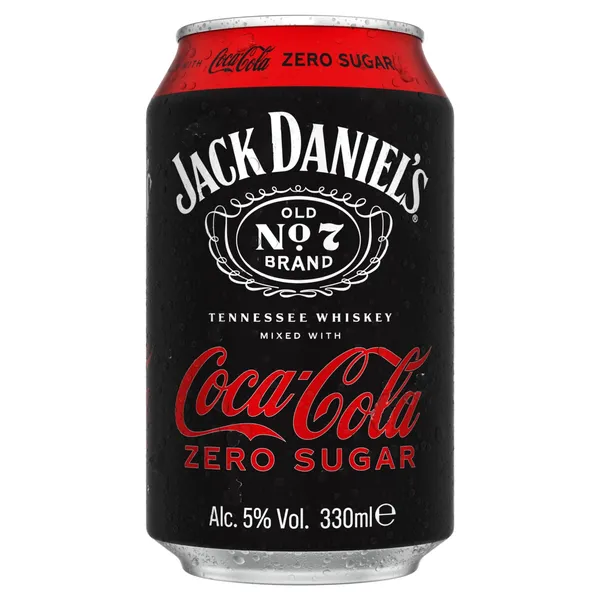 Alk. kokt. Jack Daniels & Cola Zero 5% 0,33l