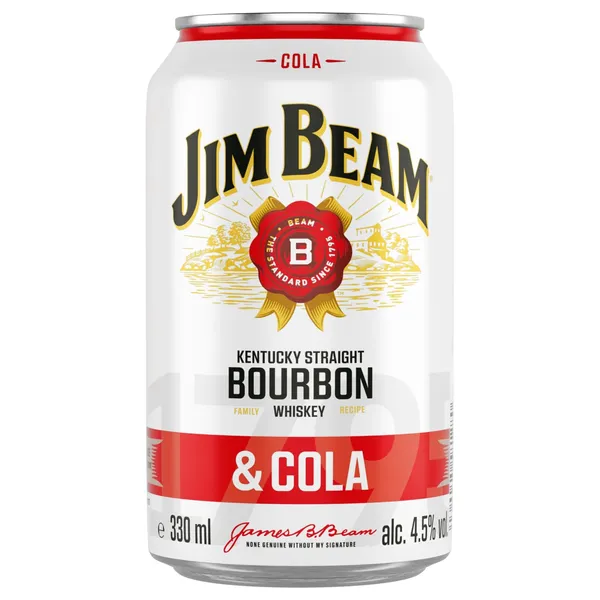 Alkoholinis kokteilis Jim Beam & Cola, 4.5%, 0.33l, skardinė, D