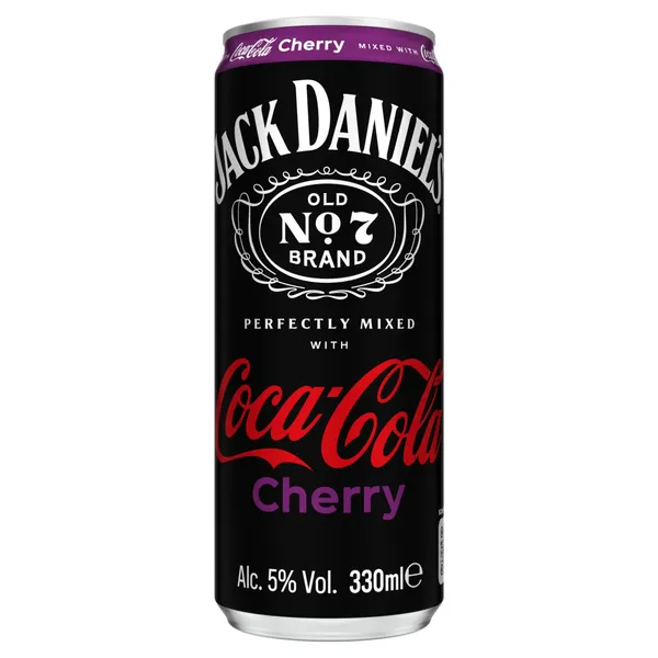 Alkoholinis kokteilis JACK DANIEL'S & COCA-COLA CHERRY, 330 ml