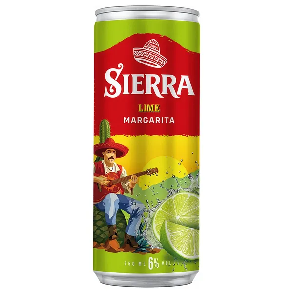 Alkoholinis kokteilis SIERRA LIME, 6 %, 0,25 l