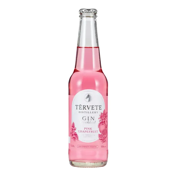 Alkoholinis kokteilis TERVETE GIN & PINK GRAPEFRUIT, 9,8 %, 0,33 l