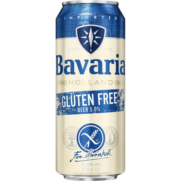 Alus BAVARIA PREMIUM GLUTEN FREE, 5 %, 0,5 l