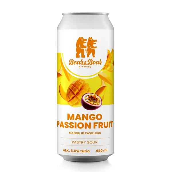 Alus BEAR&BOAR MANGO PASSION FRUIT, 5,0 %, 0,44 l