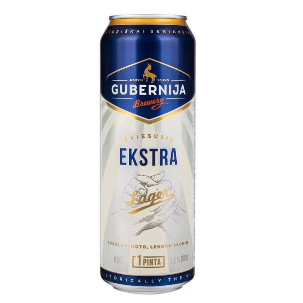 Alus GUBERNIJA, Ekstra Lager, 0,568l 5,2%, skardinė