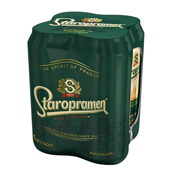 Alus STAROPRAMEN, 5 %, 4 x 0,5 l
