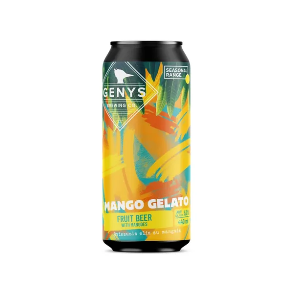 Alus su saldikliu GENYS MANGO GELATO, 5 %, 0,44 l