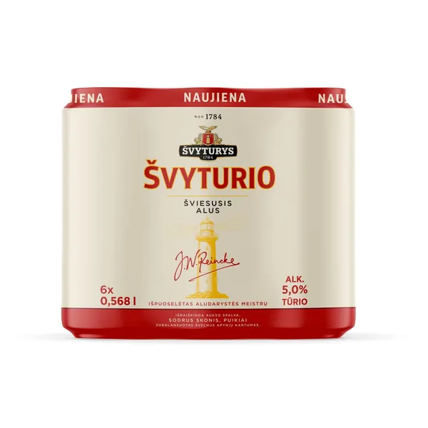 Alus ŠVYTURYS ŠVYTURIO, 5,0 %, 6 x 0,568 l
