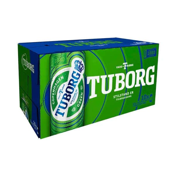 Alus TUBORG, 4,6%, 10 x 0,5 l