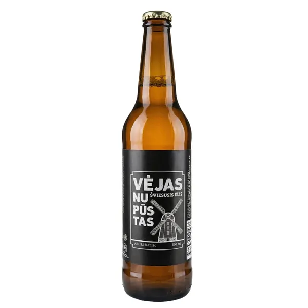 Alus VĖJAS NUPŪSTAS ŠVIESUSIS ELIS, 5,1 %, 0,5 l