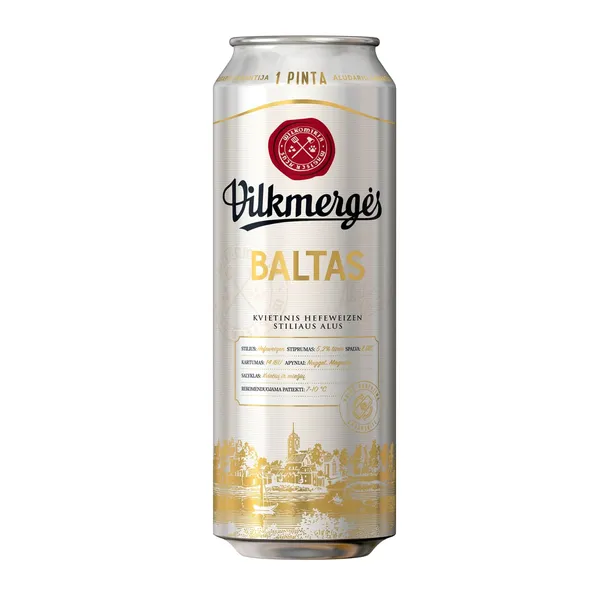 Alus VILKMERGĖS BALTAS 5,2%, 568 ml