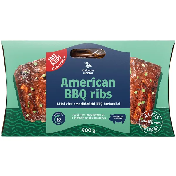 Amerikietiški BBQ šonkauliai RAKVERE, 900 g