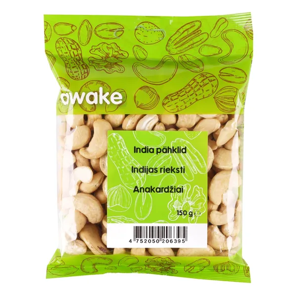 Anakardžių branduoliai AWAKE, 150 g