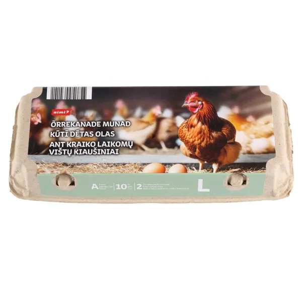 Ant kraiko laikomų vištų kiaušiniai RIMI, A/L, Nr.2, 10 vnt.