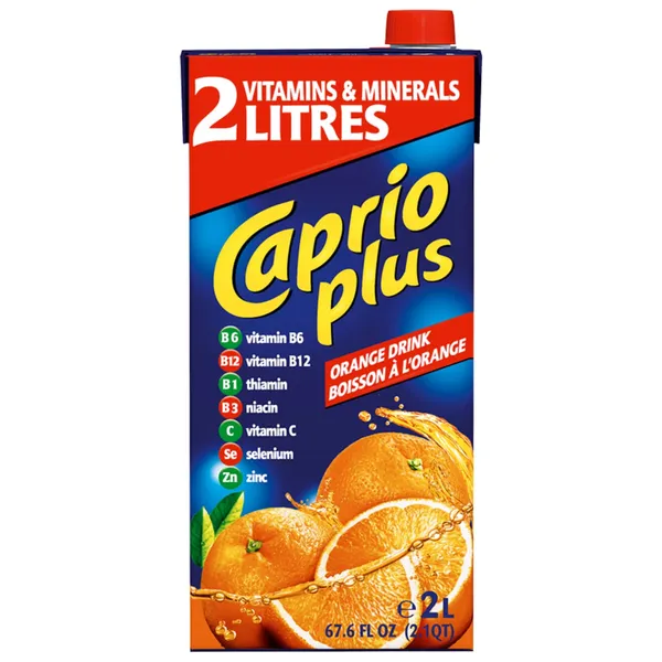 Apelsinų gėrimas CAPRIO, su saldikliais, 2 l