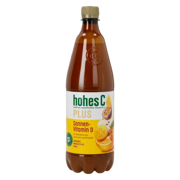 Apelsinų ir pasiflorų sultys su vitaminu D HOHES C PLUS, 100 %, 1 l