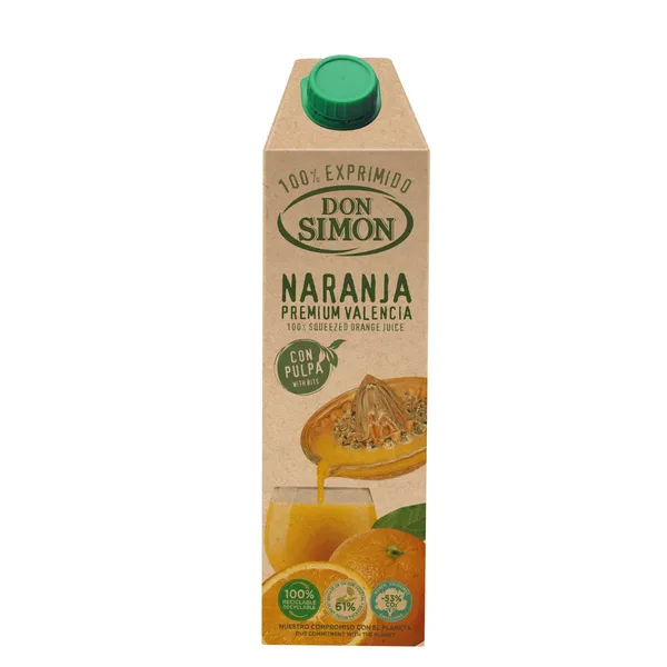 Apelsinų sultys DON SIMON, su minkštimu, 100%, 1l