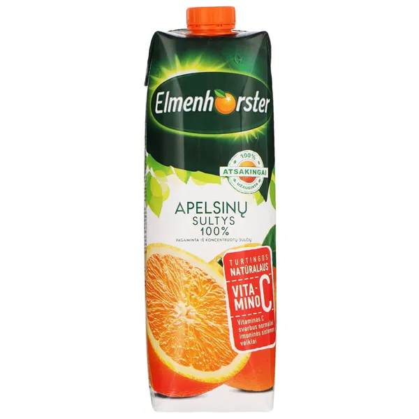 Sultys ELMENHORSTER, Apelsinų, 100%,1 l