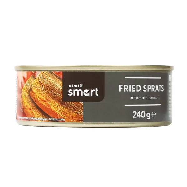 Apkepinti šprotai pomidorų padaže RIMI SMART, 240 g