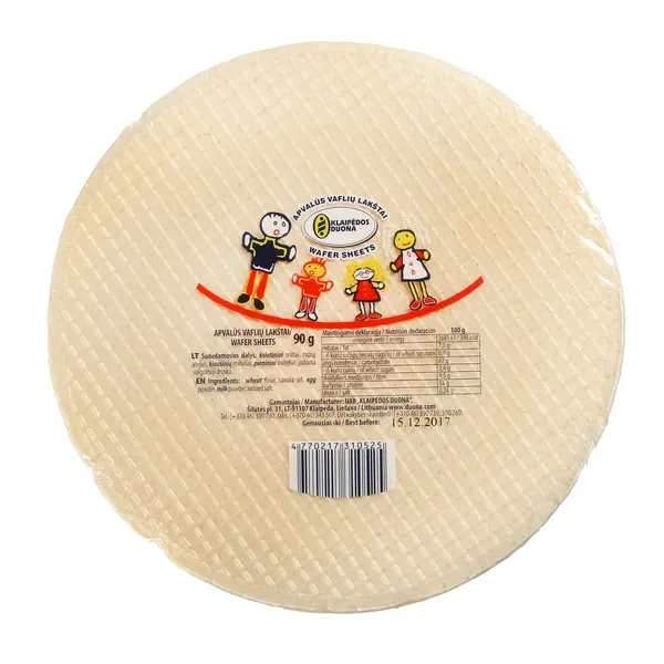 Apvalūs vaflių lakštai, 90 g