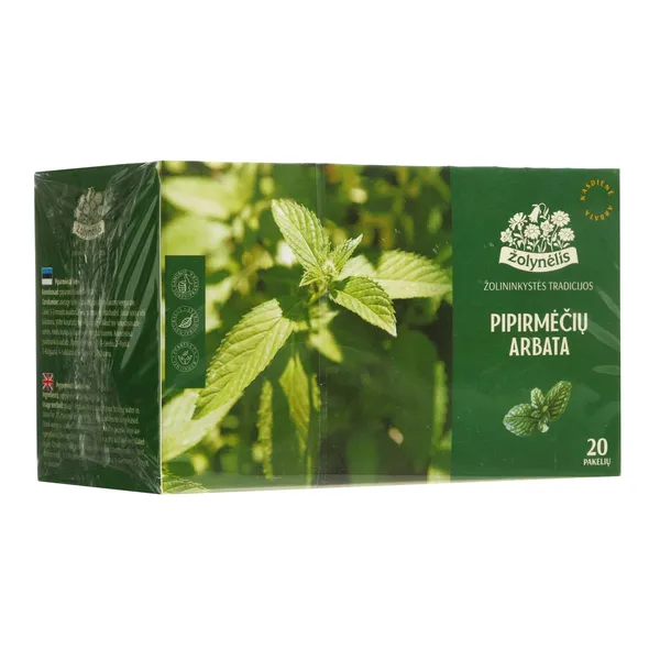 Žolelių arbata ŽOLYNĖLIS PIPIRMĖČIŲ LAPAI, 30 g