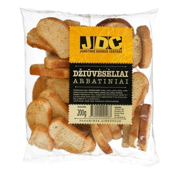 Arbatiniai džiūvėsėliai JDC, 200 g