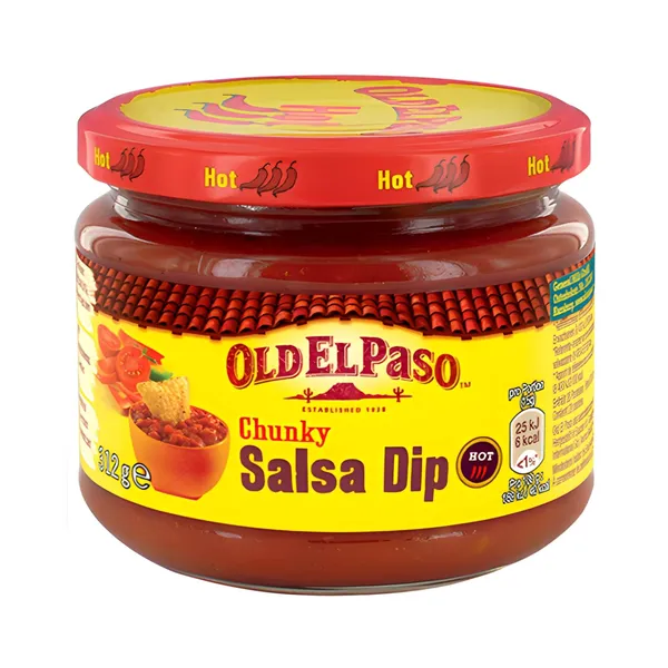 Aštrus padažas traškučiams OLD EL PASO CHUNKY SALSA DIP, 312 g
