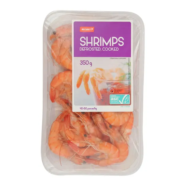 Garneles Rimi vārītas ASC 350g