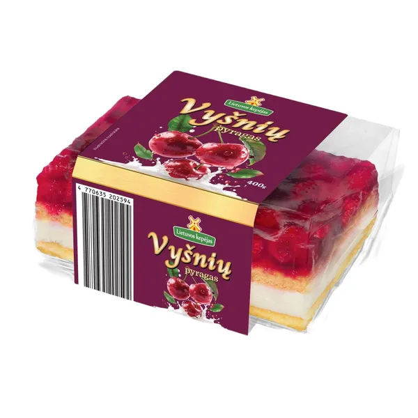 Atitirpintas vyšnių pyragas, 400 g