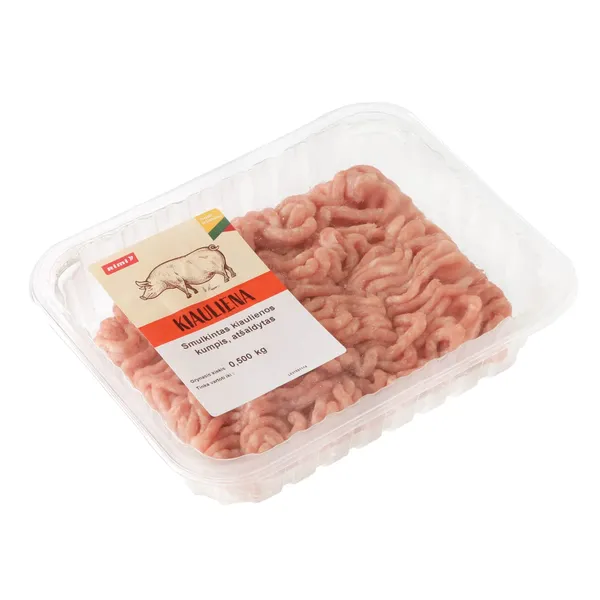 Cūkas šķiņķa maltā gaļa Rimi atdzesēta 500g