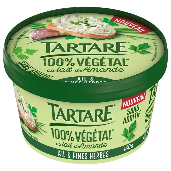 Augalinės kilmės produktas migdolų pagrindu su česnakais ir žolelėmis TARTARE, 53 % riebumo, 140 g