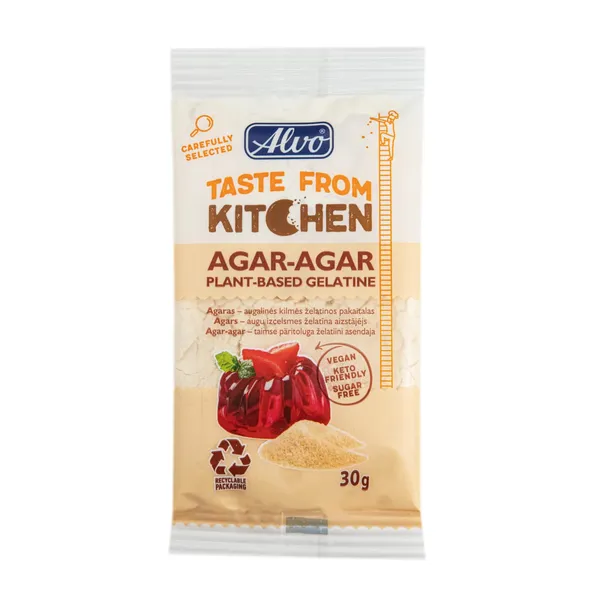 Augalinis želatinos pakaitalas AGAR AGAR ALVO, 30 g