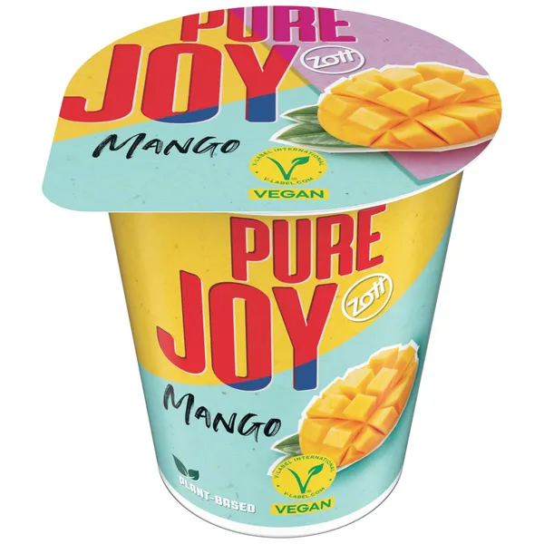 Augalinis desertas PURE JOY kokosų kremo ir hidrolizuotų avižų pagrindu su vyšniomis, mangais, 140 g