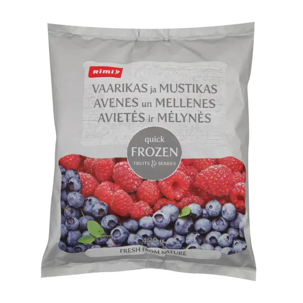 Aviečių ir šilauogių asorti, greitai užšaldyta, Rimi 400g