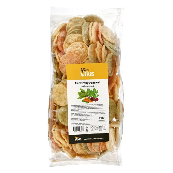Avinžirnių trapukai su daržovėmis VIKIS, 150 g