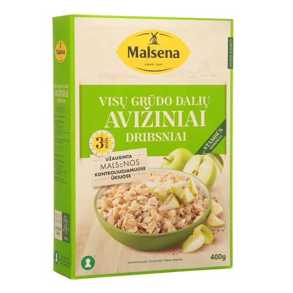 Avižiniai dribsniai MALSENA, Dribsnių Energija, 1 Min, 400 g
