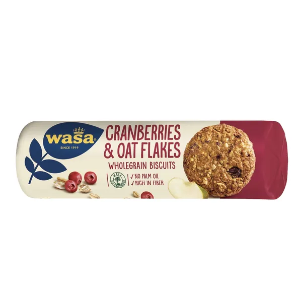 Cepumi Wasa ar dzērvenēm, auzu pārslām 250g