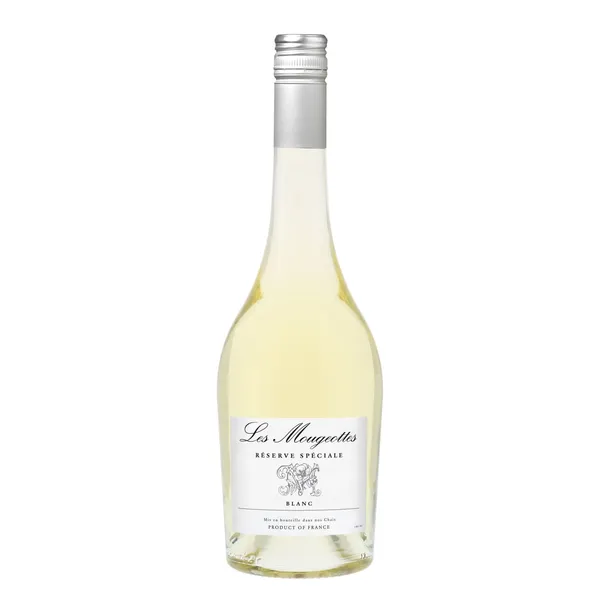 Baltasis sausas vynas su saugoma geografine nuoroda LES MOUGEOTTES RESERVE SPECIALE BLANC PAYS D'OC, 0,75 l