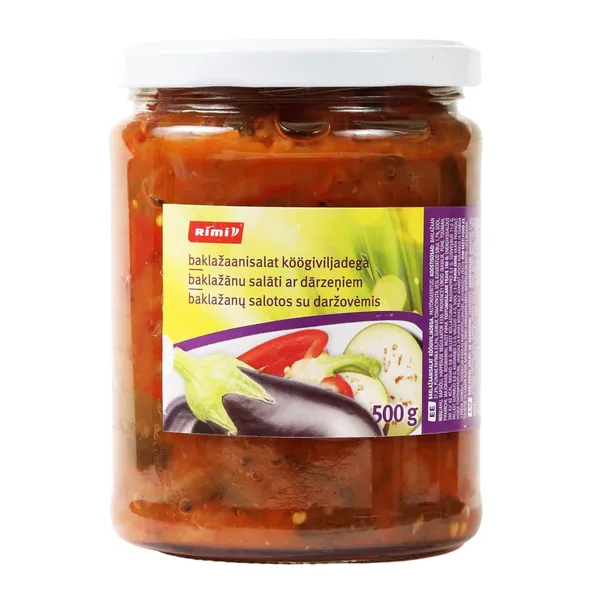 Baklažānu salāti ar dārzeņiem Rimi 500g