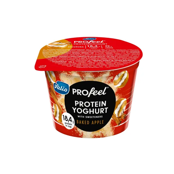 Baltyminis jogurtas su keptais obuoliais ir saldikliais VALIO PROFEEL, 0,7 % rieb., 200 g