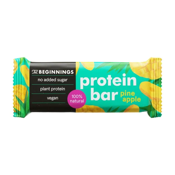 Baltyminis batonėlis su ananasais THE BEGINNINGS, 40 g
