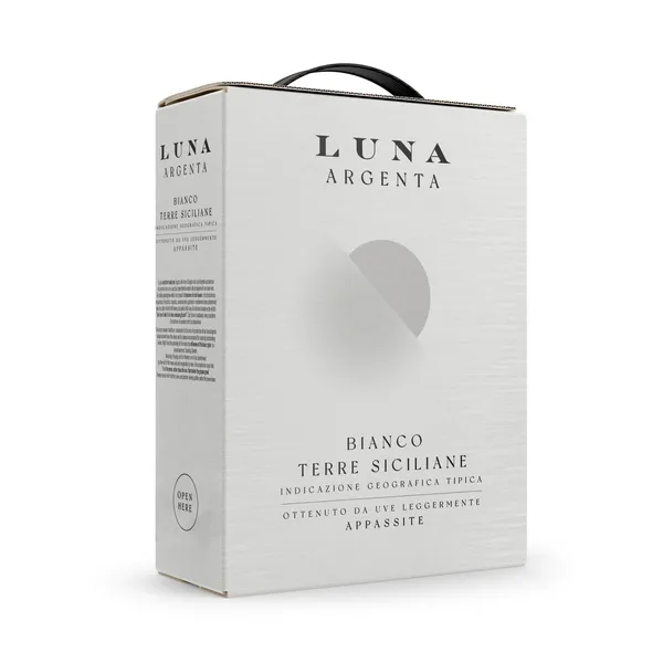 Baltasis sausas vynas LUNA ARGENTA BIANCO TERRE SICILIANE, 12,5 %, 3 l