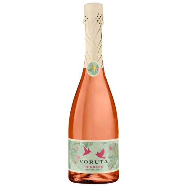 Baltasis pusiau sausas gazuotas vaisinis vyno gėrimas VORUTA BLOSSOM, 6 %, 0,75 l