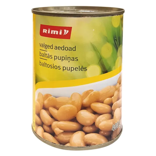 Baltosios pupelės RIMI, 400 g / 240 g