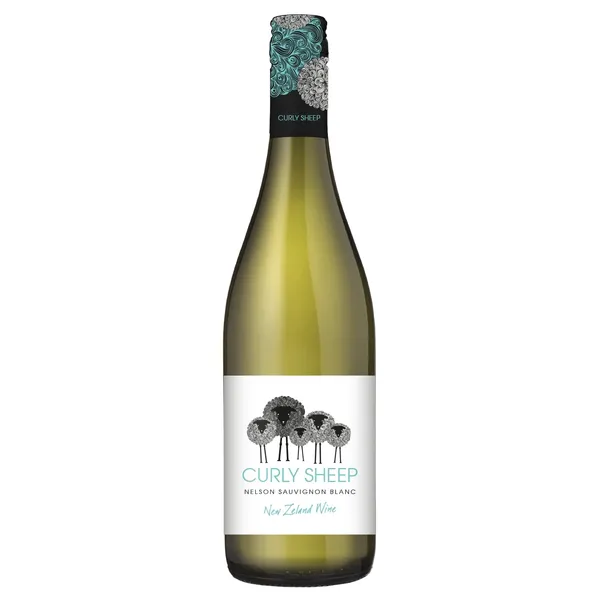 Baltas sausas vynas CURLY SHEEP SAUVIGNON BLANC WHITE, 0,75 l