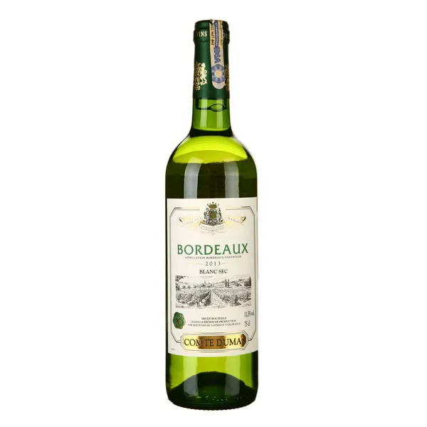 Baltasis sausas vynas COMTE DUMAS BORDEAUX, 0,75 l