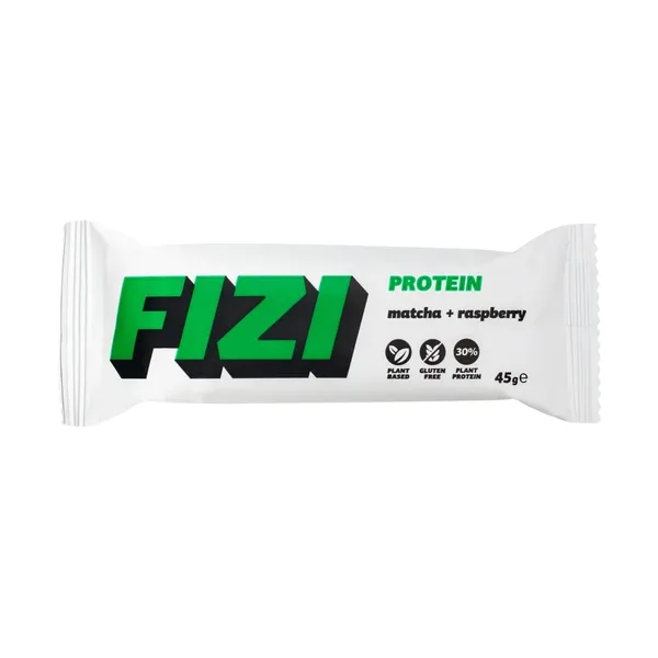 Baltymininis batonėlis su mačia ir džiovintomis avietėmis FIZI, 45 g