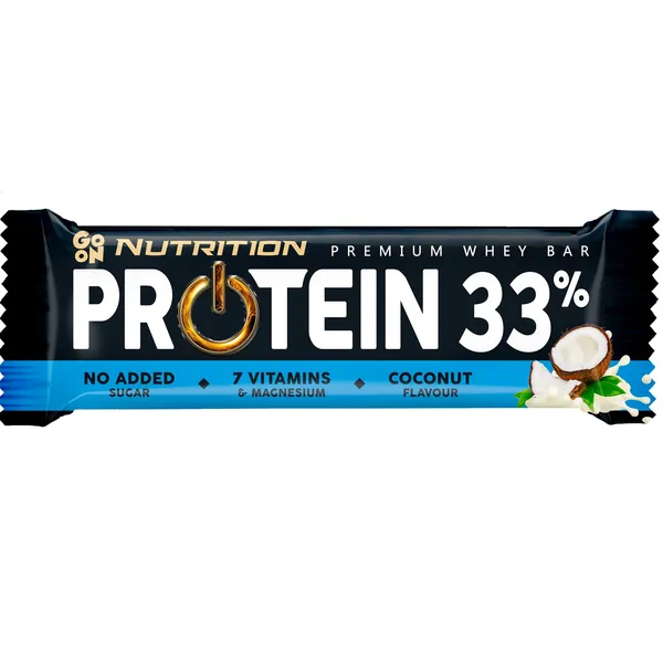 Baltyminis batonėlis su kokoso skoniu GO ON, su saldikliais, 50 g